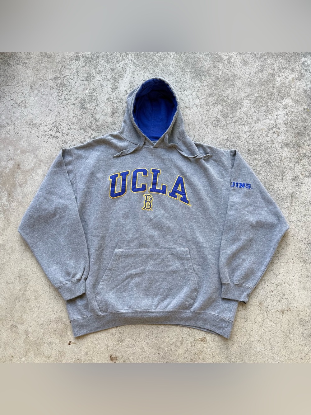Vintage UCLA University Of California Los Angeles Sewn Grey Pullover Hoodie